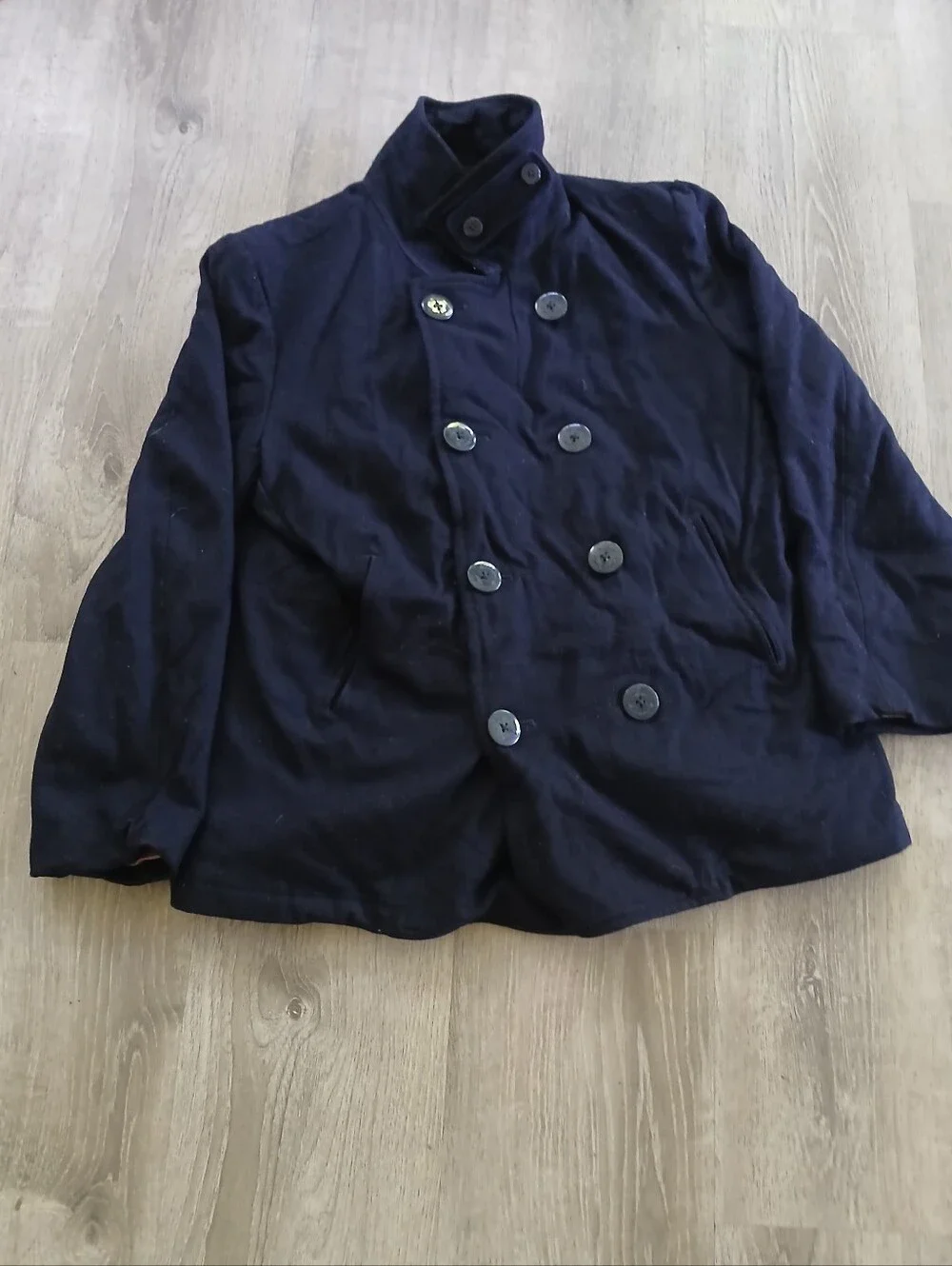 J. Crew Women's Navy Double-Breasted Pea Coat - Picture 2 of 7